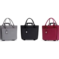 Florence Faux Leather Tote Bag, Black (FLORLRT-01)<Francine Collection Outlet