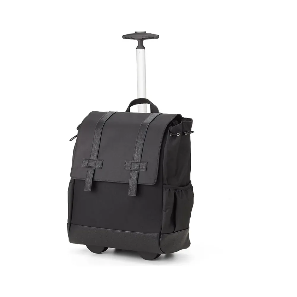 Francine Collection Wheels Up Laptop Backpack, Black (BKBUDGRL_SM)