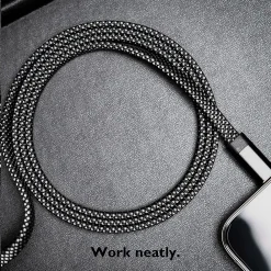 NEAT CABLE Magnetic USB-C Charging Cable, 4.9 ft., Silver (F101-LCSI5)<Function101 New