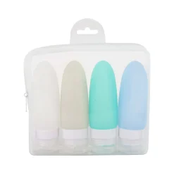 1.73" 4-Piece Silicone Toiletry Bag Kit, Assorted Colors (26815)<G Force Online