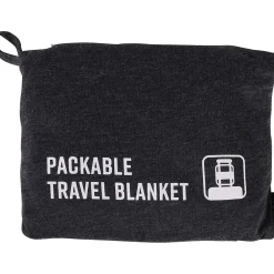 Fabric Travel Blanket, 50" x 47", Gray (27119)<G Force Outlet