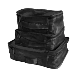 6-Piece Fabric Travel Pouch Set, Water Resistant, Black (27105-BLACK)<G Force Best