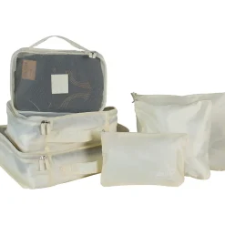 6-Piece Fabric Travel Pouch Set, Water Resistant, Cashmere (27105-CASHMERE)<G Force New