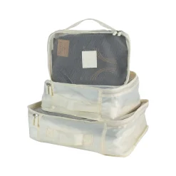 6-Piece Fabric Travel Pouch Set, Water Resistant, Cashmere (27105-CASHMERE)<G Force New