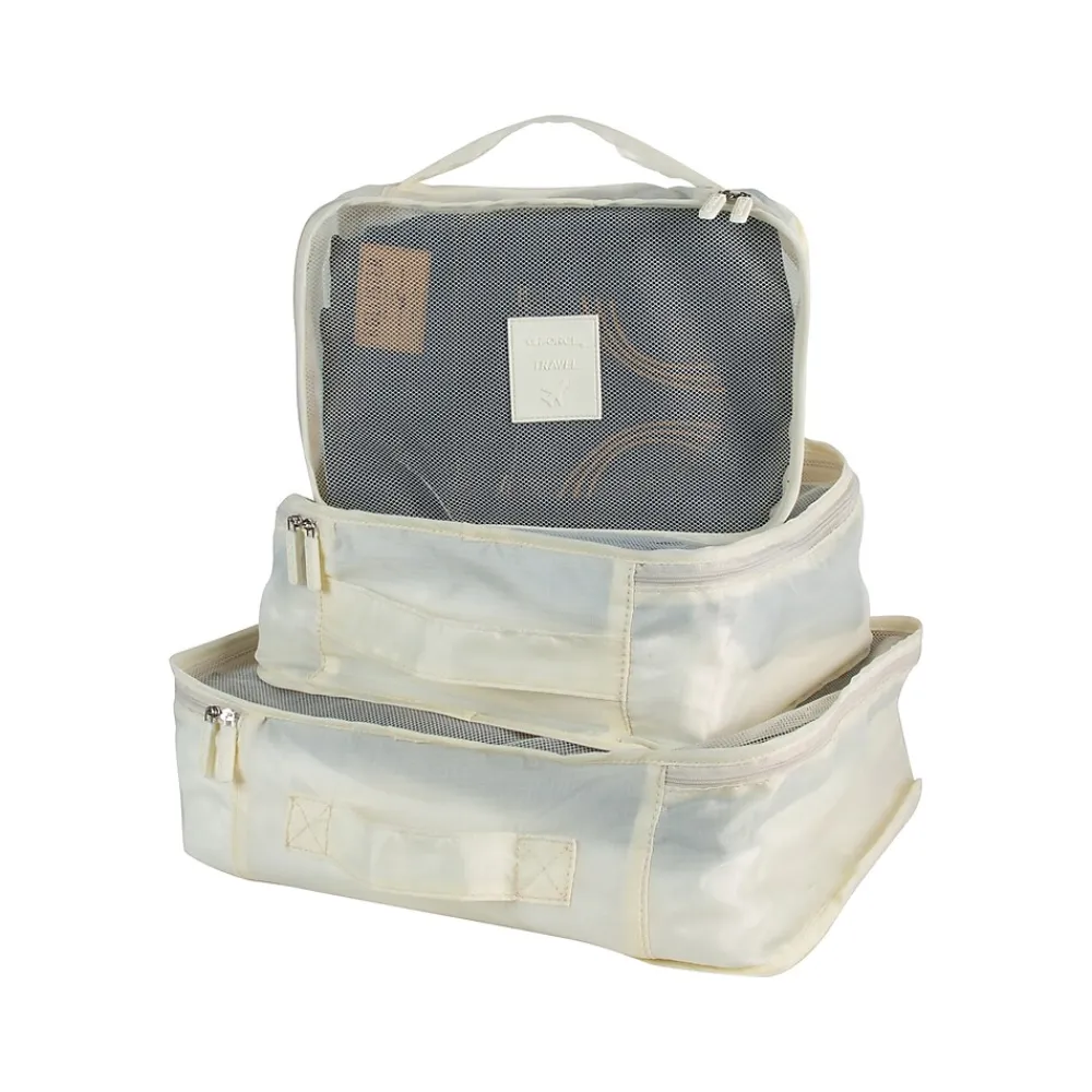 6-Piece Fabric Travel Pouch Set, Water Resistant, Cashmere (27105-CASHMERE)<G Force New