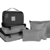 6-Piece Fabric Travel Pouch Set, Water Resistant, Gray (27105-GREY)<G Force Hot