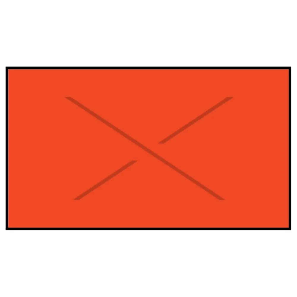 Labels|Garvey ® Blank Label, Fluorescent Red, 19 mm x 37 mm, 4000 Labels/Sleeve (GX3719)