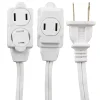 GE 12' Extension Cord, 3-Outlet, White (JAS51954)