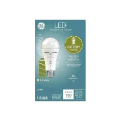GE LED+ Battery Backup 8 Watt Soft White LED neral-Purpose Bulb (93099986)