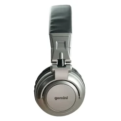 Professional Over-Ear DJ Headphones, Silver (DJX-500)<Gemini Outlet