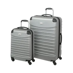 2-Piece Hardside Spinner Luggage Set, Silver (GB2758-2)<Geoffrey Beene