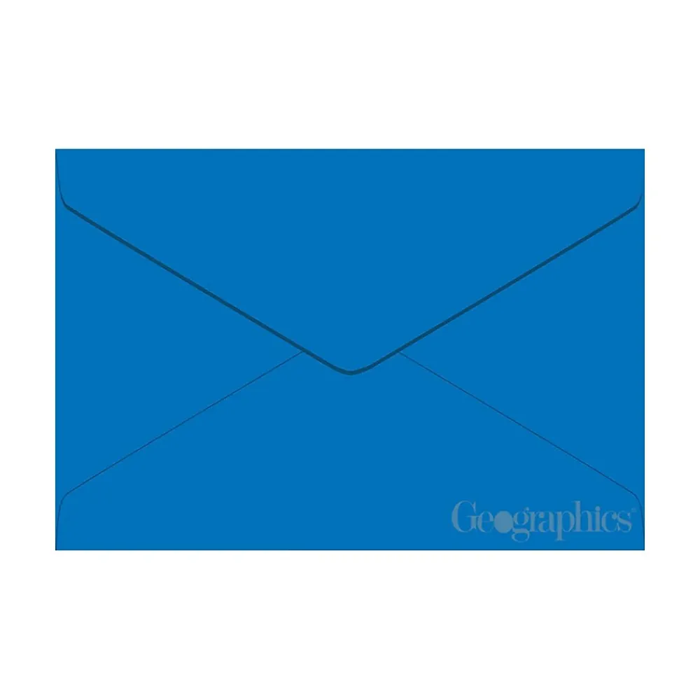 Geographics Gummed A9 Greeting Card Envelopes, 5.75" x 8.75", Blue, 50/Pack (48463)