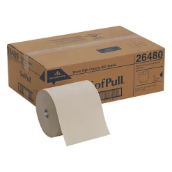 SofPull Georgia-Pacific Recycled High-Capacity Hardwound Paper Towel, 1-Ply, Natural, 1000'/Roll, 6 Rolls/Carton (26480)