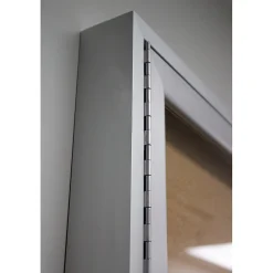 Bulletin*Ghent 4' H x 6' W Enclosed Natural Cork Bulletin Board with Satin Frame, 3 Door (PA34872K)