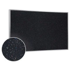 Bulletin*Ghent 4' H x 8' W Recycled Bulletin Board with Aluminum Frame, Confetti (ATR48-CF)
