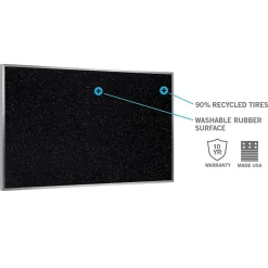 Bulletin*Ghent 3' H x 4' W Recycled Bulletin Board with Aluminum Frame, Confetti (ATR34-CF)