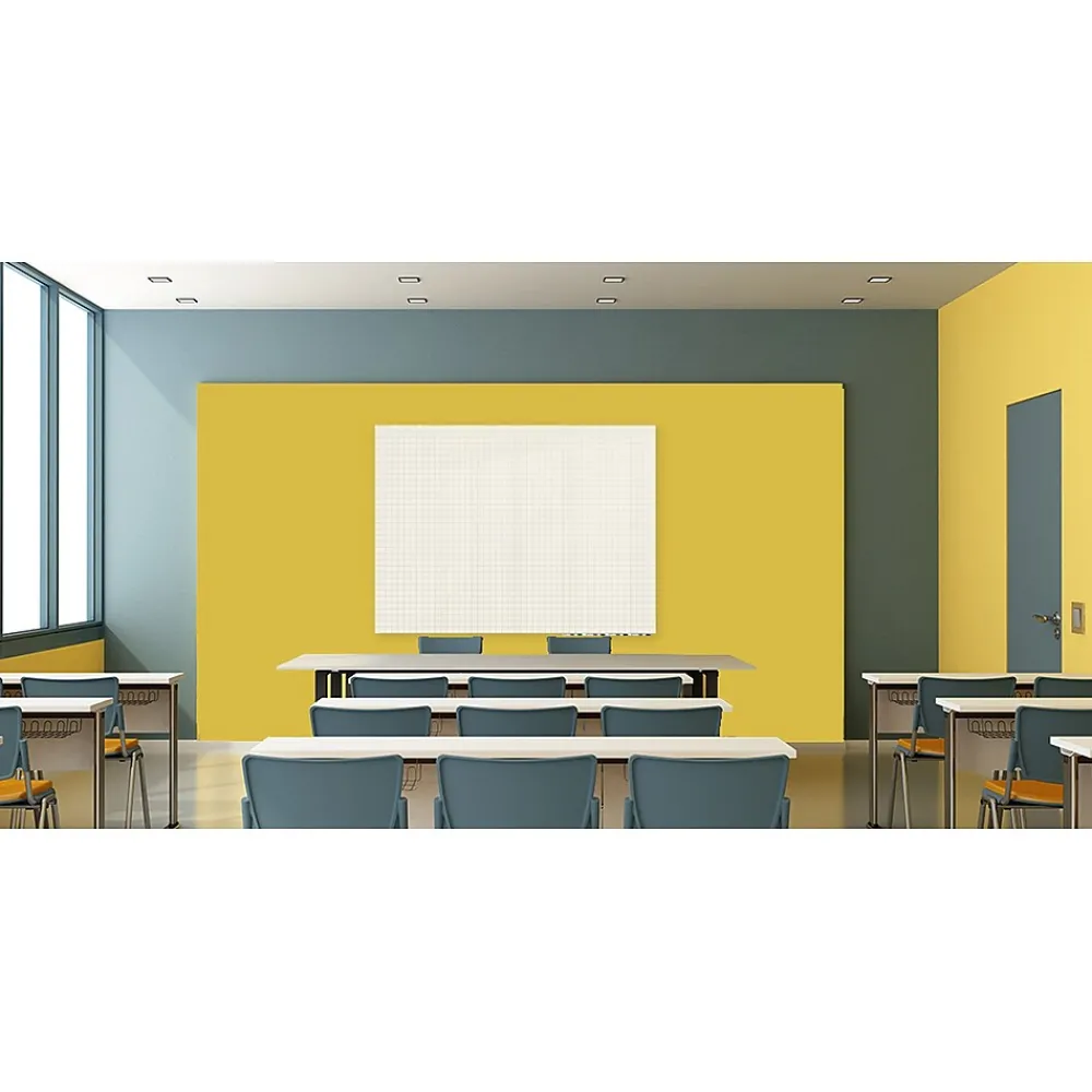 Dry Erase*Ghent Aria Grid Glass Dry-Erase Whiteboard, 2'H x 3'W (GRPARIASN21G-23)