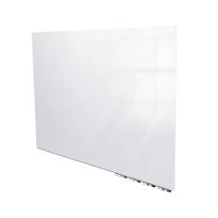 Dry Erase*Ghent Aria 4'H x 6'W Low Profile Magnetic Glass Whiteboard, White (ARIASM46WH)