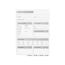 Dry Erase*Ghent Aria Patient Room Glass Dry-Erase Whiteboard, 3'H x 2'W (GRPARIASN11P-23)