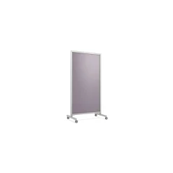 Dry Erase*Ghent EZ Glass Mobile Dry-Erase Whiteboard, Aluminum Frame, 75"H x 38"W (EZ1NA7538GP)