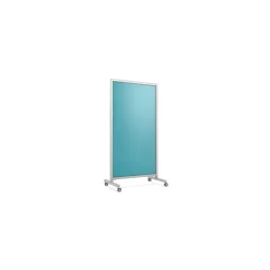 Dry Erase*Ghent EZ Glass Mobile Dry-Erase Whiteboard, Aluminum Frame, 75"H x 38"W (EZ1NA7538BE)
