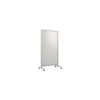 Dry Erase*Ghent EZ Glass Mobile Dry-Erase Whiteboard, Aluminum Frame, 75"H x 38"W (EZ1NA7538BG)