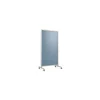 Dry Erase*Ghent EZ Glass Mobile Dry-Erase Whiteboard, Aluminum Frame, 75"H x 38"W (EZ1NA7538DM)