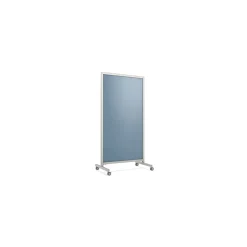 Dry Erase*Ghent EZ Glass Mobile Dry-Erase Whiteboard, Aluminum Frame, 75"H x 38"W (EZ1NA7538DM)