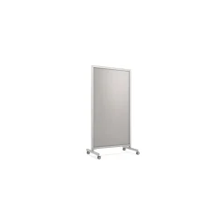 Dry Erase*Ghent EZ Magnetic Glass Mobile Dry-Erase Whiteboard, Aluminum Frame, 75"H x 38"W (EZ1MA7538GY)