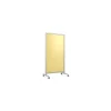 Dry Erase*Ghent EZ Magnetic Glass Mobile Dry-Erase Whiteboard, Aluminum Frame, 75"H x 38"W (EZ1MA7538YW)