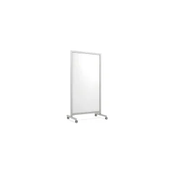 Dry Erase*Ghent EZ Mobile Glass Dry-Erase Whiteboard, Aluminum Frame, 75"H x 38"W (EZ1NA7538WH)