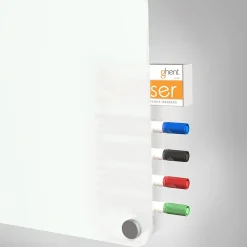 Dry Erase*Ghent Harmony Frosted Glass Whiteboard with Radius Corners, 4'H x 8'W (HMYRN48FR)