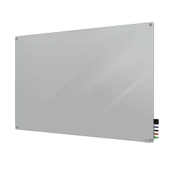 Dry Erase*Ghent Harmony 4'H x 6'W Glass Whiteboard with Square Corners, Gray (HMYSN46GY)