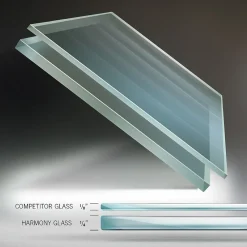 Dry Erase*Ghent Harmony 4'H x 5'W Magnetic Glass Whiteboard with Radius Corners, White (HMYRM45WH)