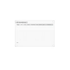 Dry Erase*Ghent Harmony OR Schedule Glass Dry-Erase Whiteboard, 4'H x 8'W (GRPHMYSN13S-48)