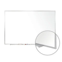 Dry Erase*Ghent Magnetic Porcelain Whiteboard, Aluminum Frame, 3' H x 4' W (M1-34-1)