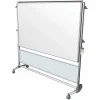 Dry Erase*Ghent Nexus IdeaWall 76"H x 76"W Mobile 2-Sided Porcelain Magnetic Whiteboard (NEX206MW-FR)