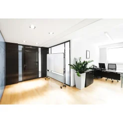 Dry Erase*Ghent Nexus IdeaWall 76"H x 76"W Mobile 2-Sided Porcelain Magnetic Whiteboard (NEX206MW-FR)