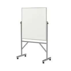 Dry Erase*Ghent Steel Mobile Dry-Erase Whiteboard, Aluminum Frame, 4' x 3' (ARMM43)