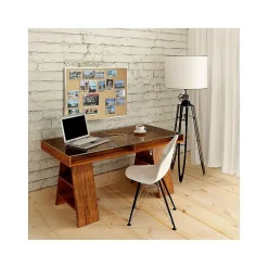 Bulletin*Ghent Traditional Cork Bulletin Board, Aluminum Frame, 4'H x 8'W (AK48)