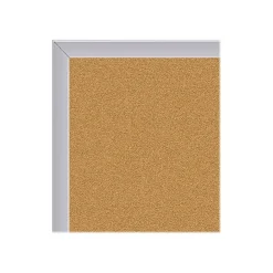 Bulletin*Ghent Traditional Cork Bulletin Board, Aluminum Frame, 4'H x 8'W (AK48)