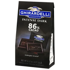 Ghirardelli Intense Dark 86% Cacao Dark Chocolate Candy Bar, 4.12 oz., 3/Bag (300-01033)