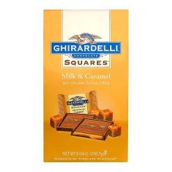 Ghirardelli Squares Milk & Caramel Milk Chocolate Candy Bar, 9.04 oz., 2/Pack (300-01034)