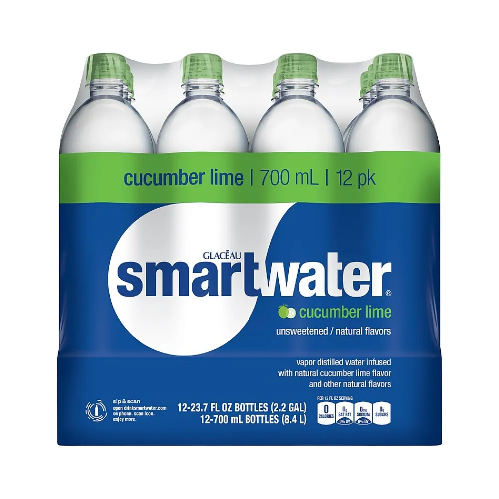 Glaceau Smartwater Flavored Water, 23.7 Oz., 12/Pack (157206)