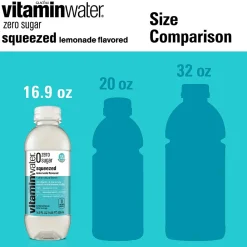 smartwater Glaceau Vitaminwater Zero Squeezed Lemonade Energy Drink 16.9 Fl. Oz., 24/Carton (00786162003508)