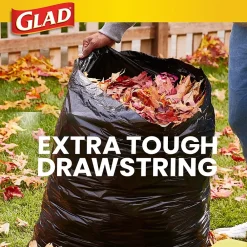 39 Gallon Lawn & Leaf Bags, Black, 12 Bags/Box (70028)<Glad