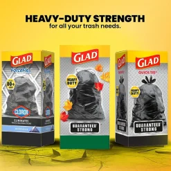 39 Gallon Lawn & Leaf Bags, Black, 12 Bags/Box (70028)<Glad