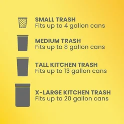 ForceFlex Tall Kitchen Drawstring Trash Bags, 13 Gallon, Fresh Clean scent with Febreze Freshness, 80/Box(78534)<Glad Best