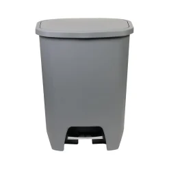 Plastic Step Trash Can, 20-Gallon, Gray (GLD-74231-1)<Glad Best