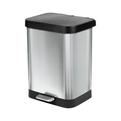 Step Trash Can, 13-Gallon, Stainless Steel (GLD-74506)<Glad